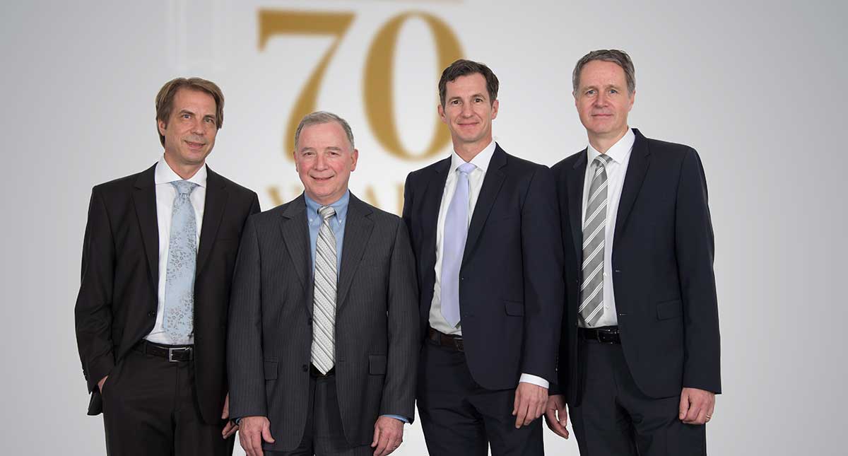 From left to right - Ali Bindernagel (Chairman), Sergio Filippini (Member of the Board), Günther Schnell (Managing Director Sales & Marketing) and Rötger Teyke (Managing Director Commercial)