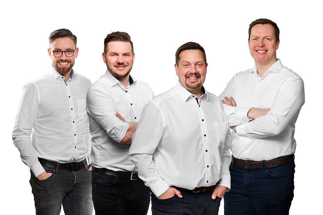 Our Team at the Exhibition: Matthias Kramer, Julius Hanses, Ansgar Krägefsky, Lukas Vedder-Stute